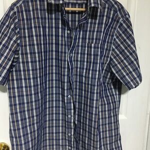Men's Blue Plaid Shirt